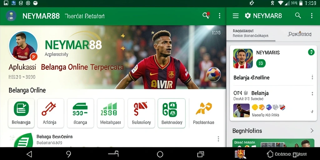 Tampilan antarmuka aplikasi NEYMAR88 untuk belanja online yang menarik.