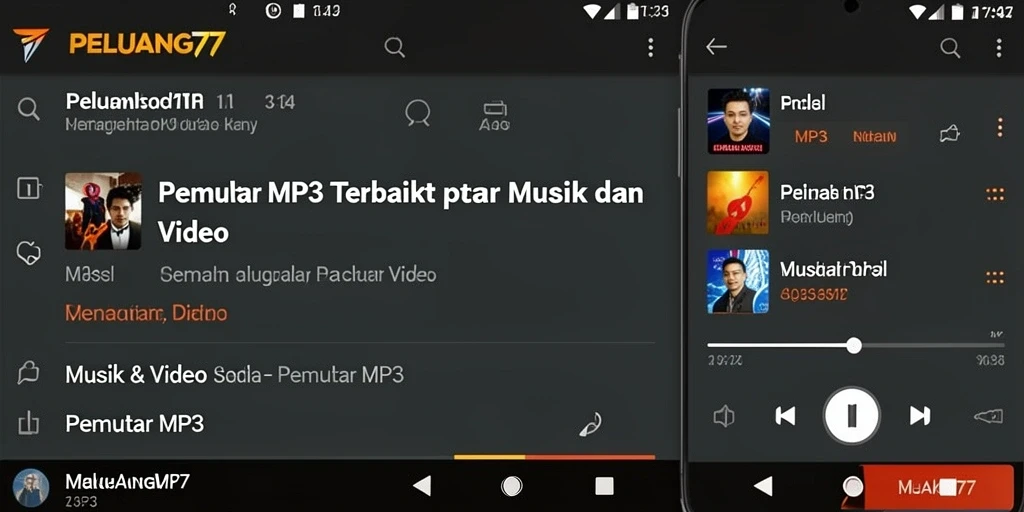 Antarmuka PELUANG77 yang intuitif dan mudah digunakan untuk Pemutar MP3.