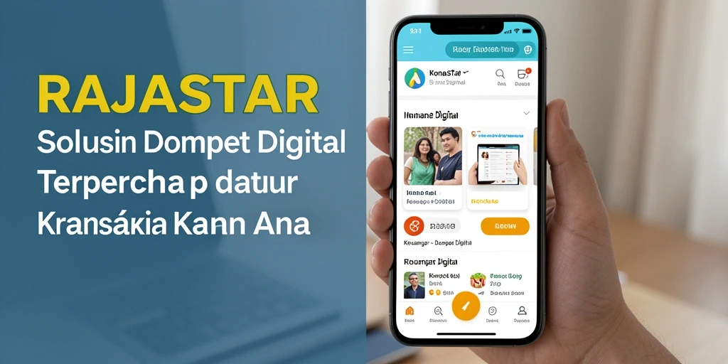 Tampilan antarmuka aplikasi RAJASTAR untuk Dompet Digital yang mudah digunakan.