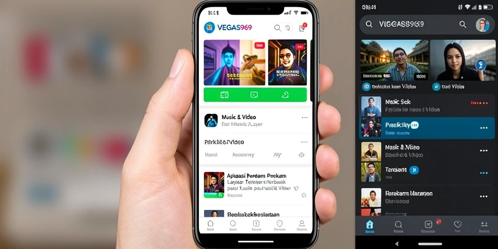 Antarmuka VEGAS969 yang intuitif untuk Perekam Layar.