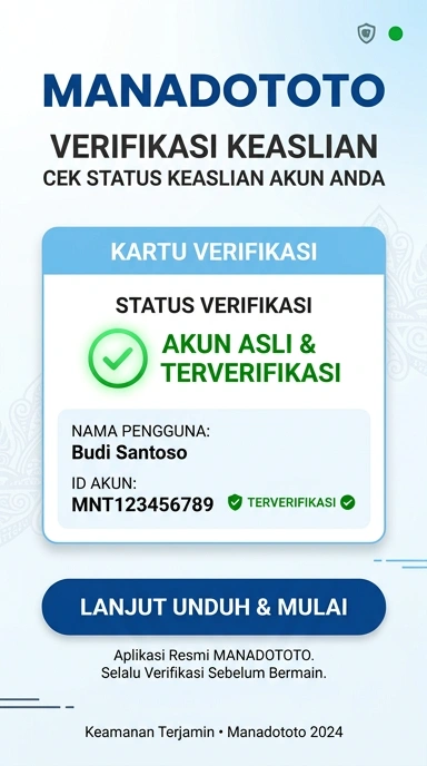 Tampilan kanal resmi manadototo